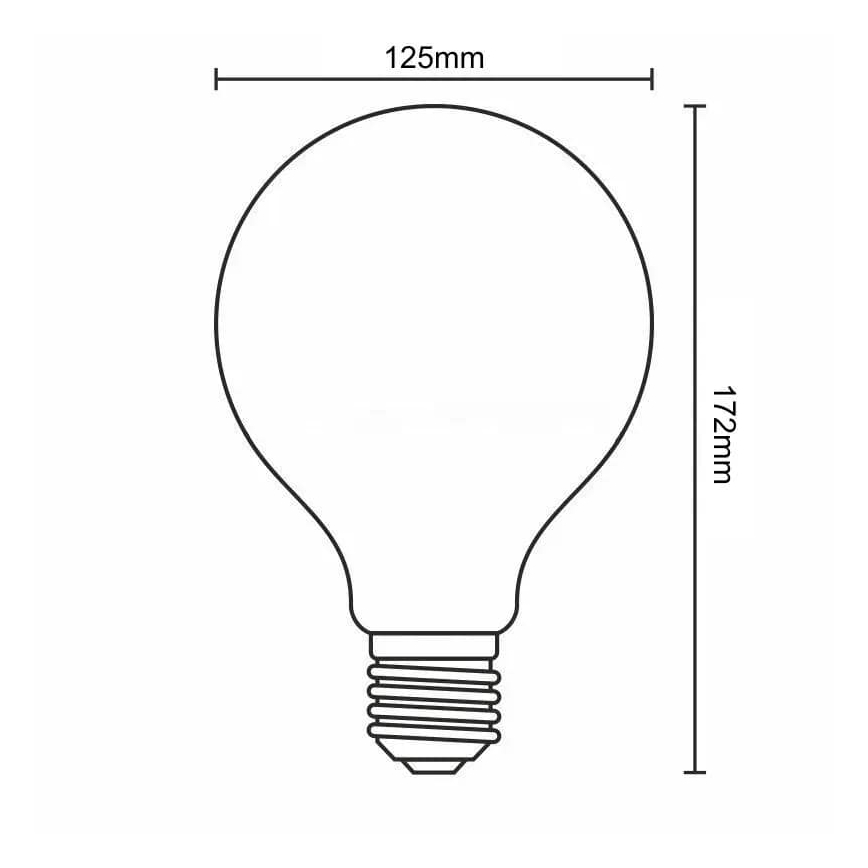 Lampadina LED FILAMENT SPIRAL G125 E27/4W/230V 2000K rosa