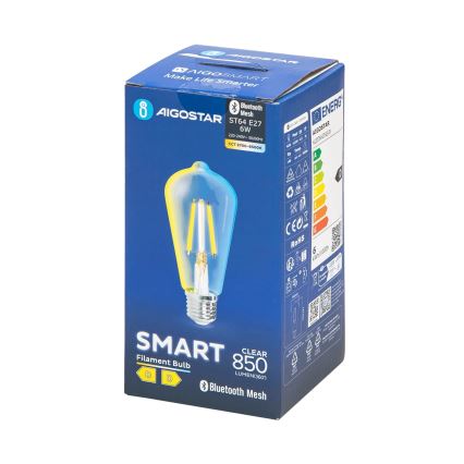 Lampadina LED dimmerabile FILAMENT MESH Smart ST64 E27/6W/230V 2700-6500K - Aigostar