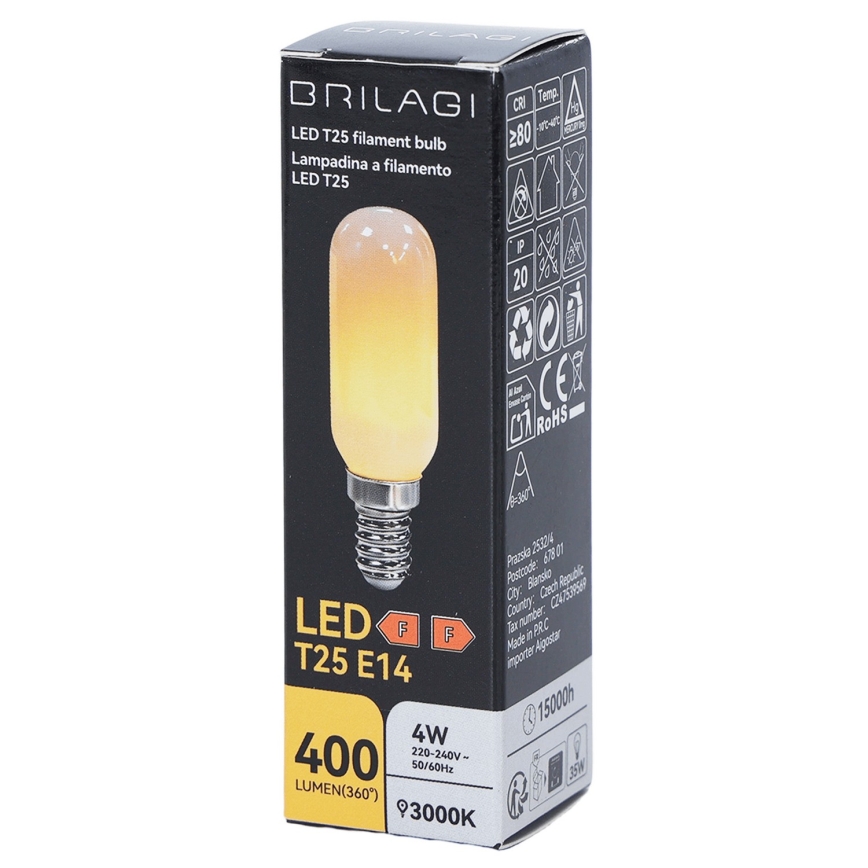 Lampadina LED FILAMENT T25 E14/4W/230V 3000K - BRILAGI