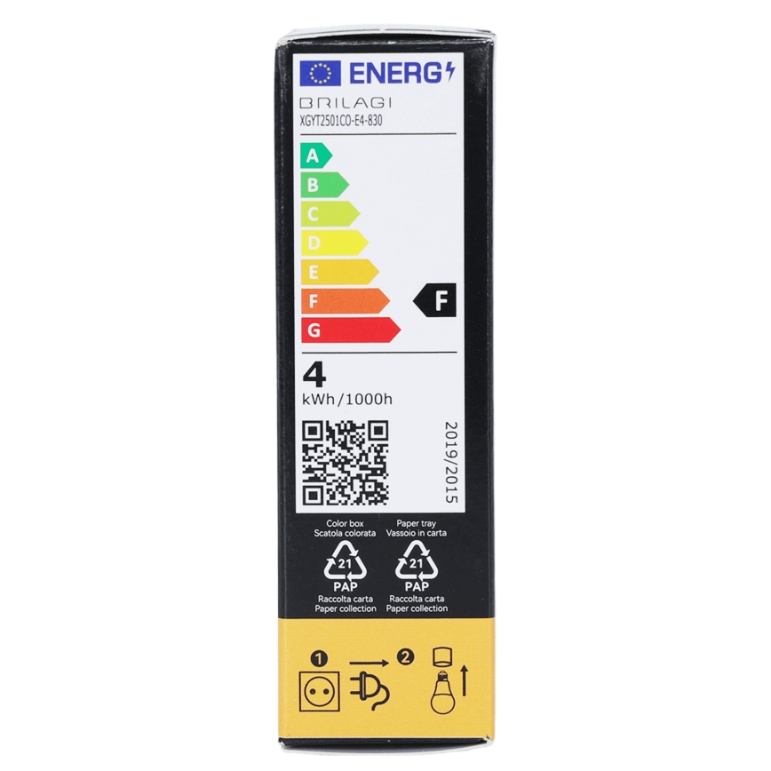 Lampadina LED FILAMENT T25 E14/4W/230V 3000K - BRILAGI