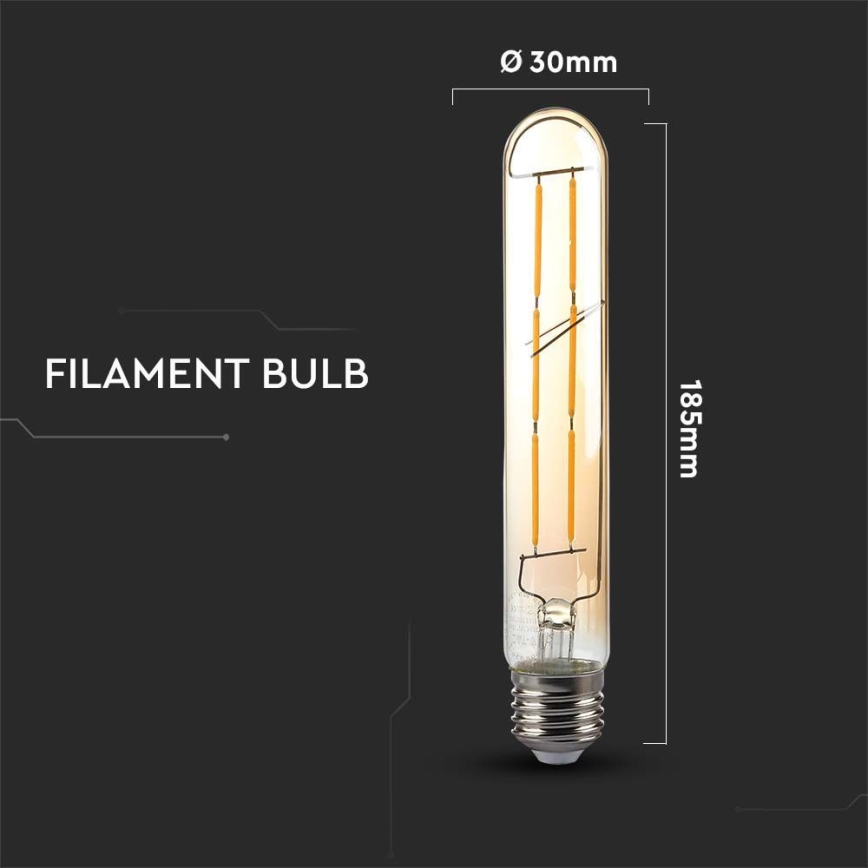 Lampadina LED FILAMENT T30 E27/6W/230V 2200K
