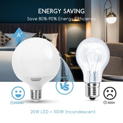 Lampadina LED G120 E27/20W/230V 6500K - Aigostar