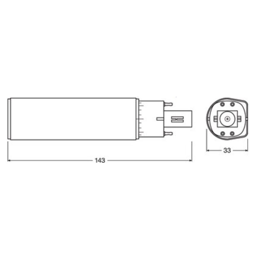 Lampadina LED G24q-1/6W/230V 3000K - Osram