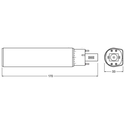 Lampadina LED G24q-3/10W/230V 4000K - Osram