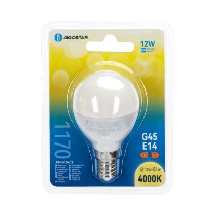 Lampadina LED G45 E14/12W/230V 4000K - Aigostar
