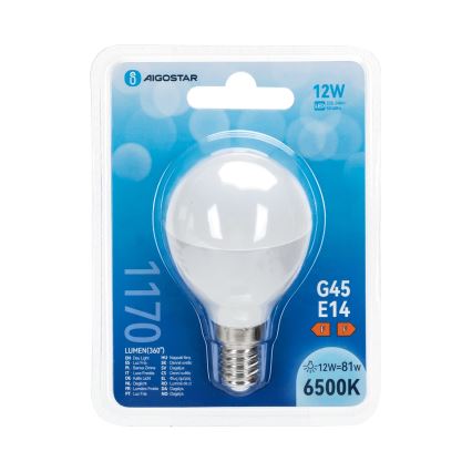 Lampadina LED G45 E14/12W/230V 6500K - Aigostar