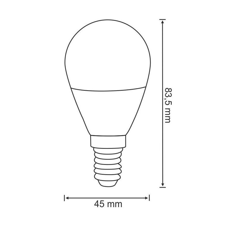 Lampadina LED G45 E14/3,5W/230V 3000K