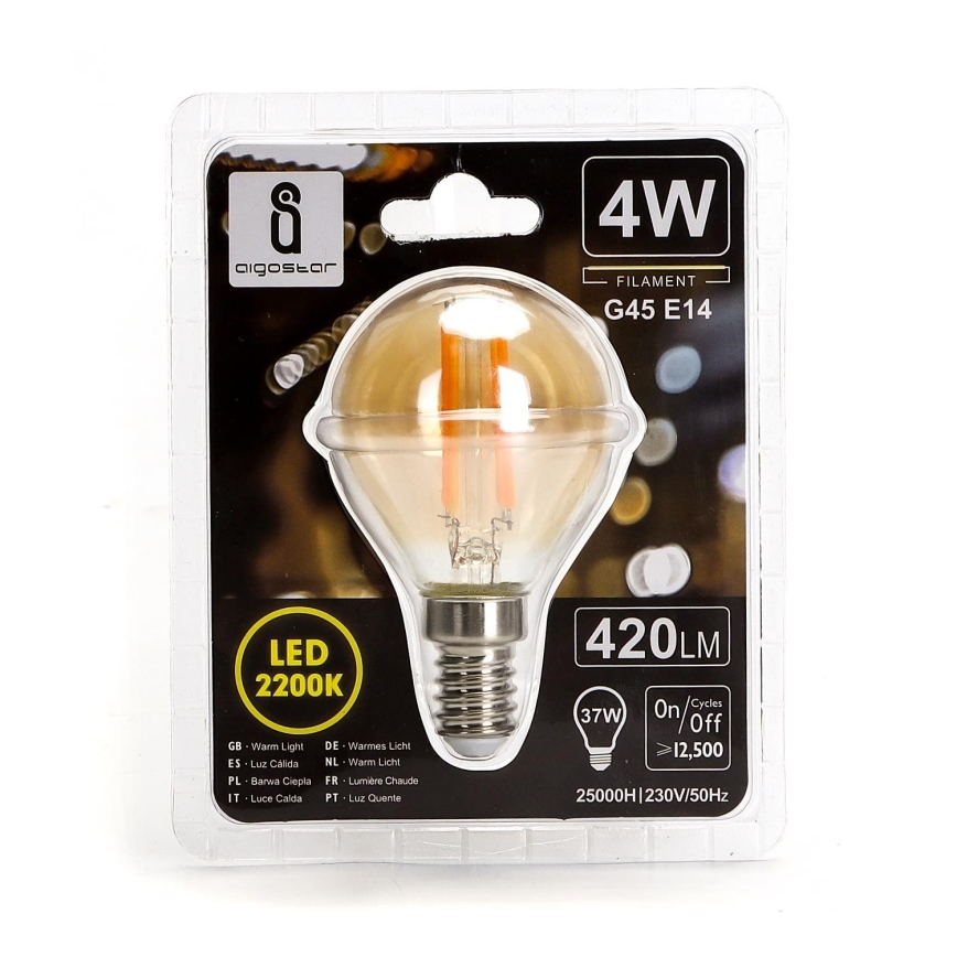 Lampadina LED G45 E14/4W/230V 2200K - Aigostar