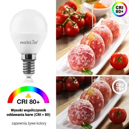 Lampadina LED G45 E14/7W/230V 4000K