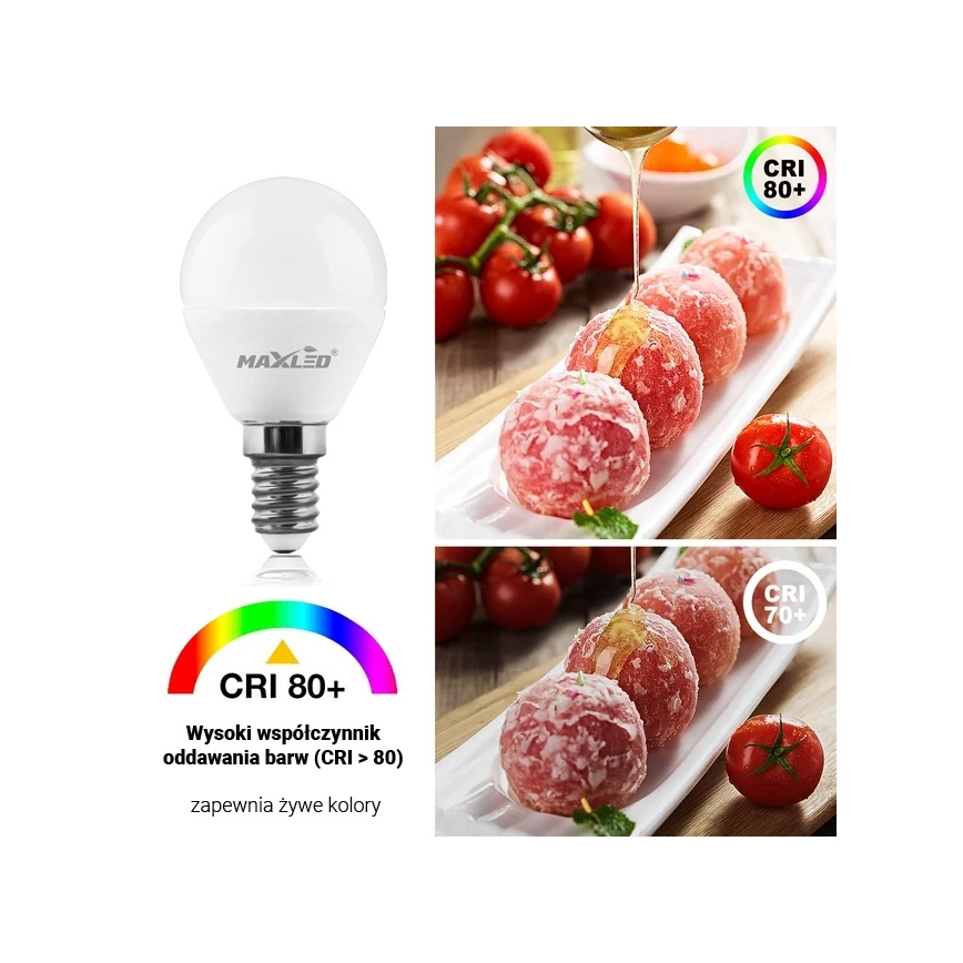 Lampadina LED G45 E14/7W/230V 4000K