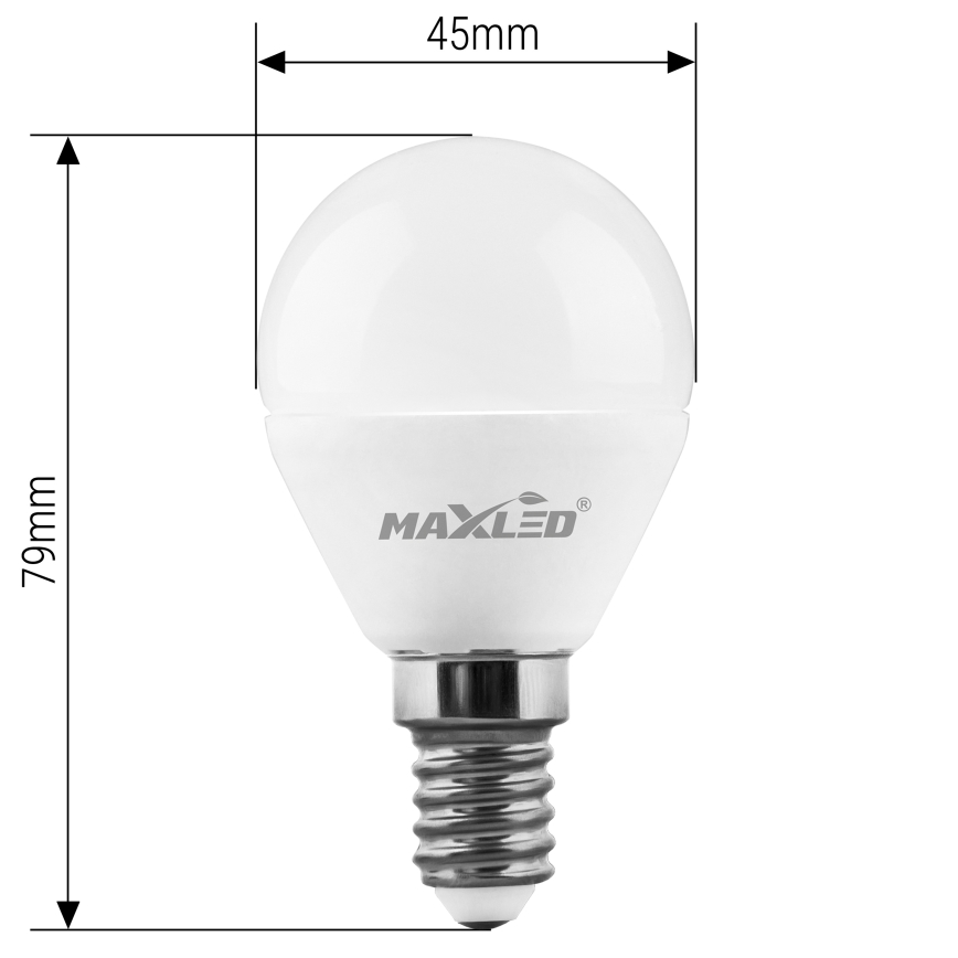 Lampadina LED G45 E14/7W/230V 4000K