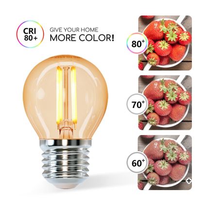 Lampadina LED  G45 E27/4W/230V 2200K - Aigostar
