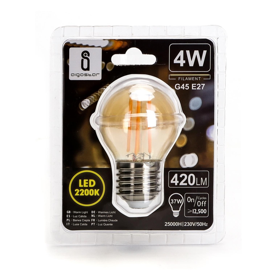 Lampadina LED  G45 E27/4W/230V 2200K - Aigostar