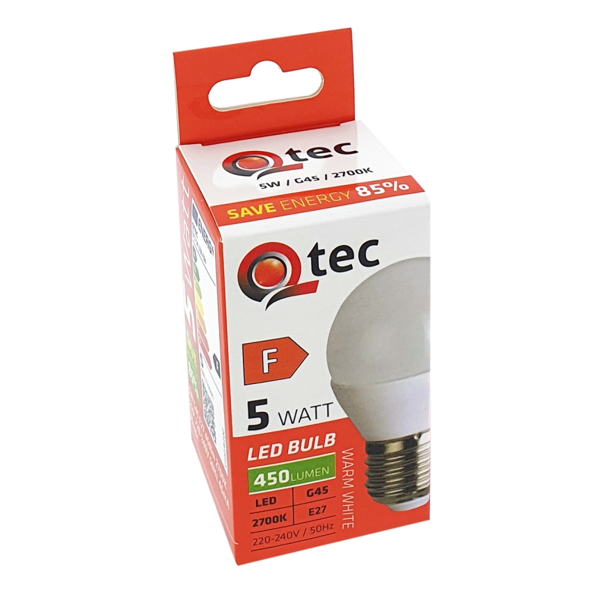 Lampadina LED G45 E27/5W/230V 2700K