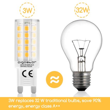Lampadina LED G9/3W/230V 3000K - Aigostar