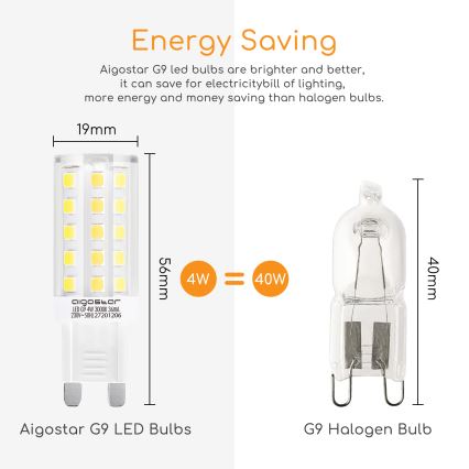 Lampadina LED G9/4W/230V 3000K - Aigostar