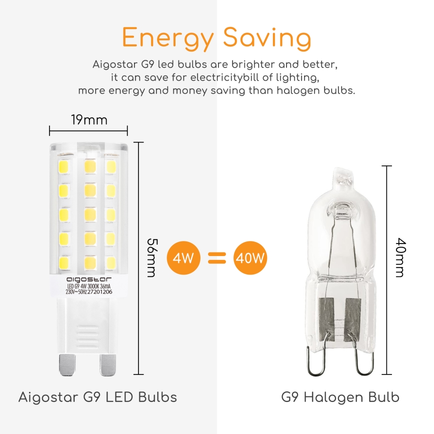 Lampadina LED G9/4W/230V 3000K - Aigostar