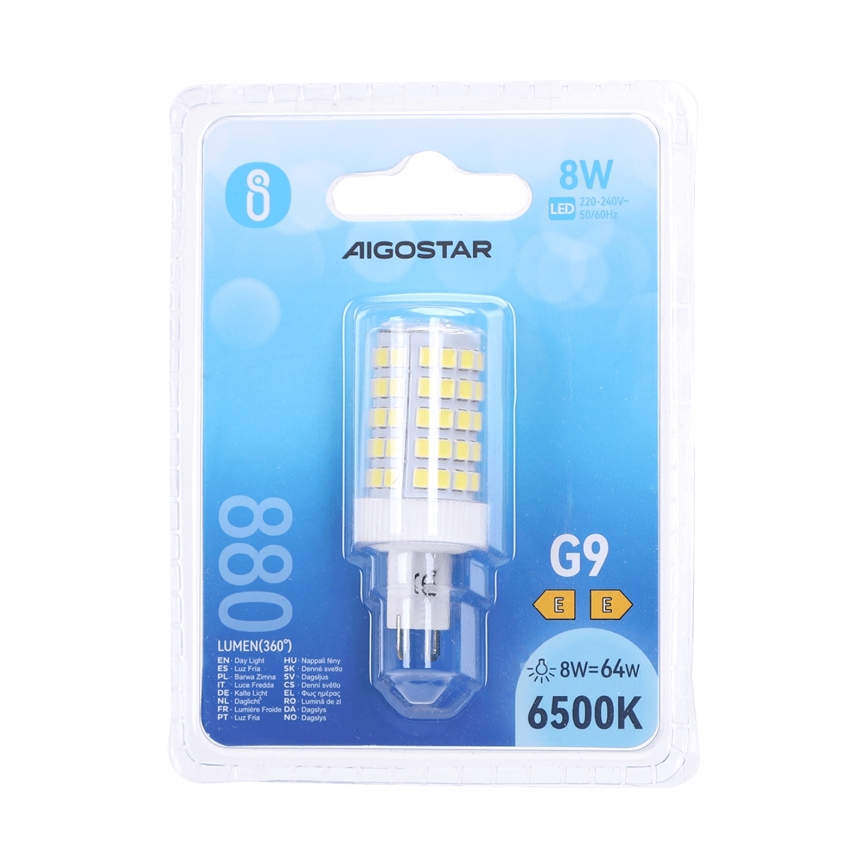 Lampadina LED G9/8W/230V 6500K - Aigostar