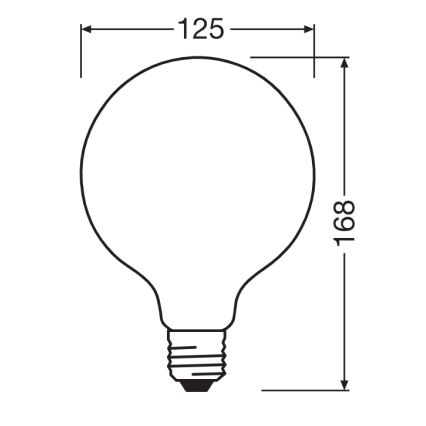 Lampadina LED GLOBE CLASSIC FILAMENT G125 E27/11,6W/230V 4000K - Ledvance