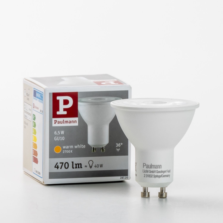 Lampadina LED GU10/6,5W/230V 2700K - Paulmann 28720