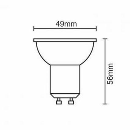 Lampadina LED GU10/6W/230V 4000K nero
