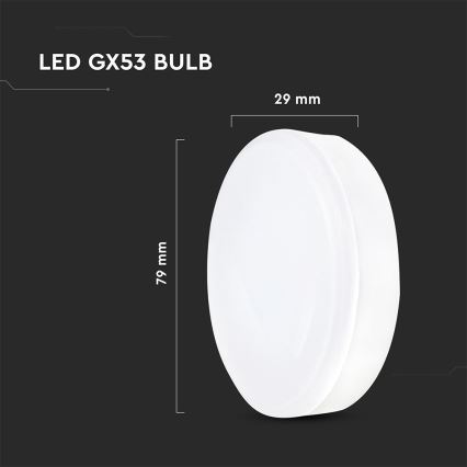 Lampadina LED GX53/6,4W/230V 3000K