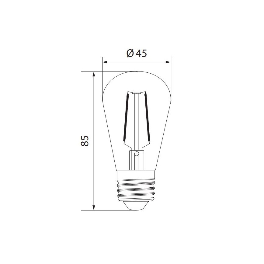 Lampadina LED LEDSTAR CLASIC ST45 E27/1W/230V 3000K