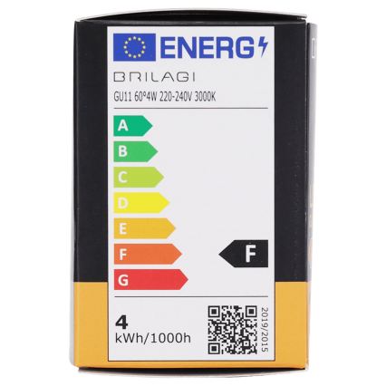 Lampadina LED MR11 GU10/4W/230V 3000K 60° - BRILAGI