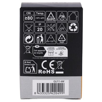Lampadina LED MR11 GU10/4W/230V 3000K - BRILAGI