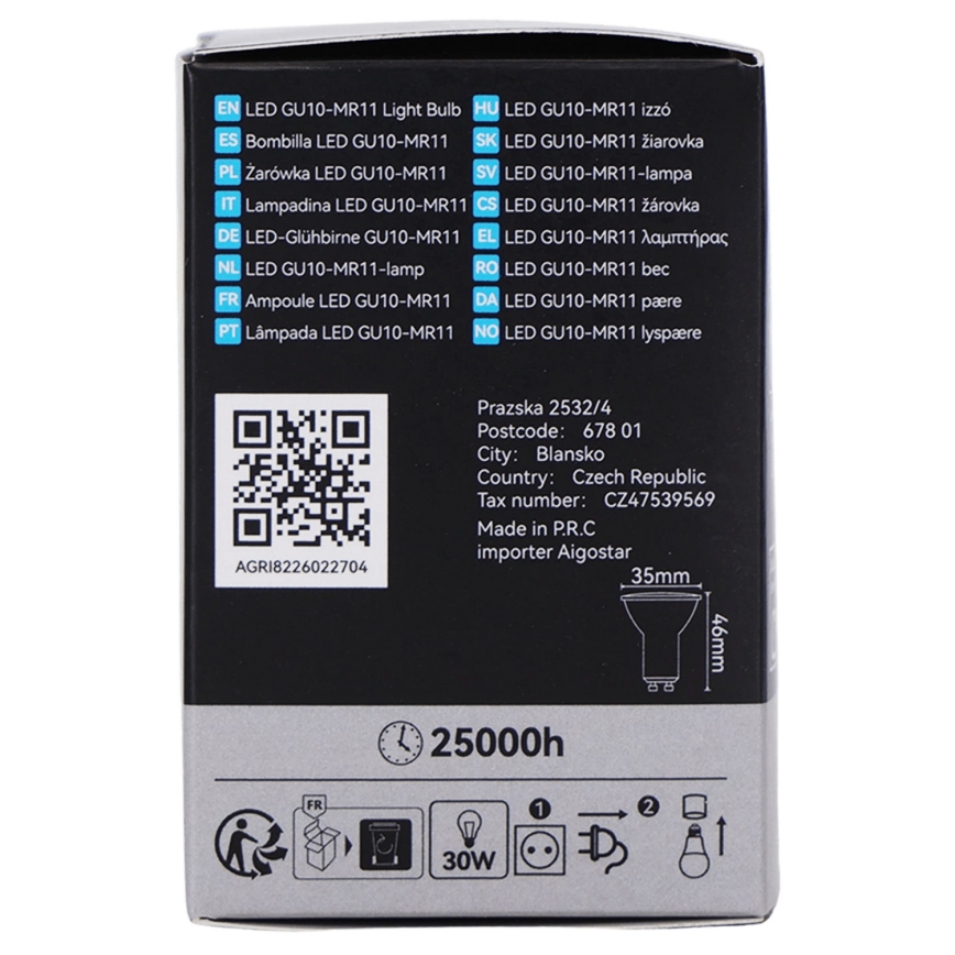 Lampadina LED MR11 GU10/4W/230V 3000K - BRILAGI