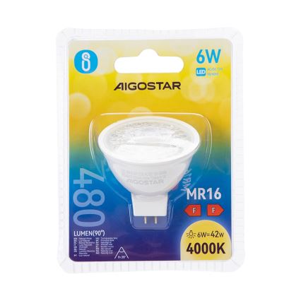 Lampadina LED MR16 GU5,3/6W/12V 4000K - Aigostar