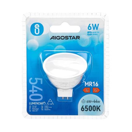 Lampadina LED MR16 GU5,3/6W/12V 6500K - Aigostar