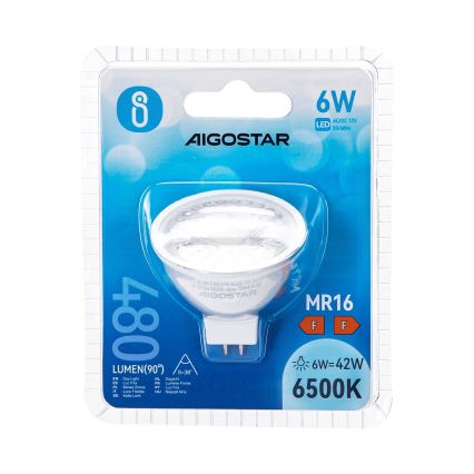 Lampadina LED MR16 GU5,3/6W/12V 6500K - Aigostar