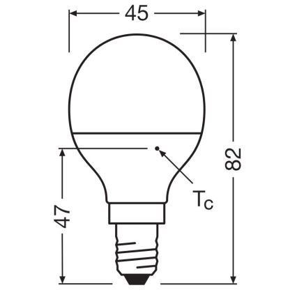 Lampadina LED P40 E14/4,9W/230V 4000K - Osram