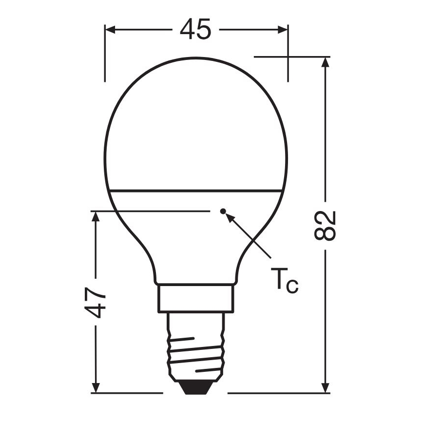 Lampadina LED P40 E14/4,9W/230V 4000K - Osram