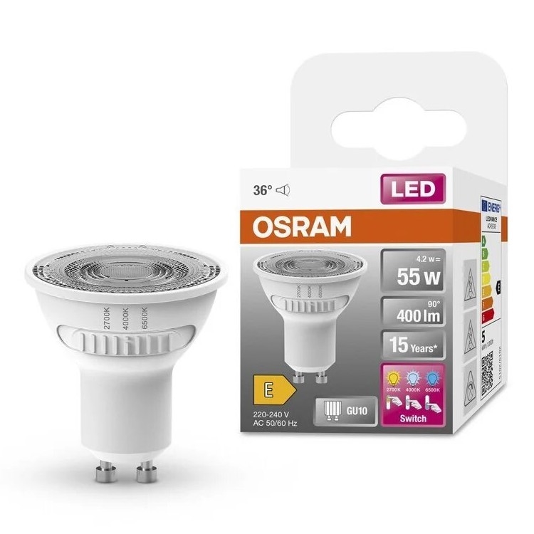Lampadina LED PAR16 GU10/4,2W/230V 2700/4000/6500K 36° - Osram