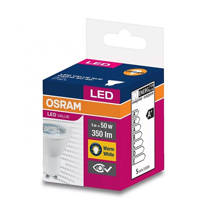 Lampadina LED PAR16 GU10/5W/230V 2700K - Osram
