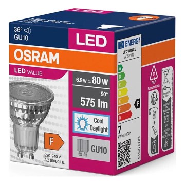 Lampadina LED PAR16 GU10/6,9W/230V 6500K - Osram