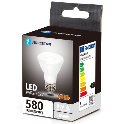 Lampadina LED PAR20 E27/8W/230V 6500K - Aigostar