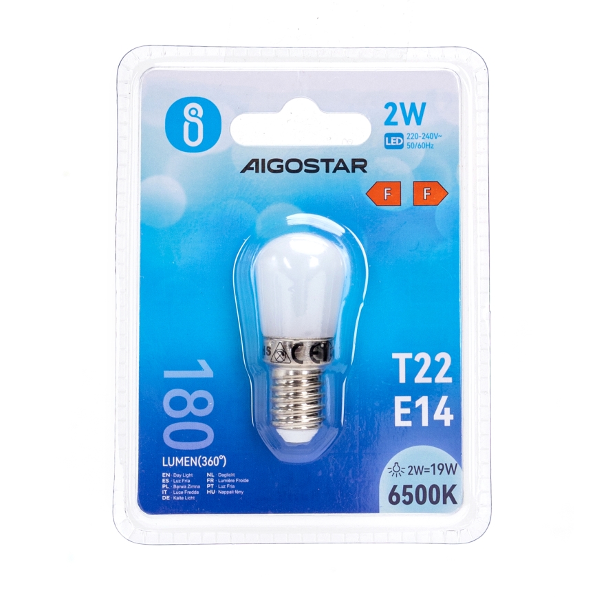 Lampadina LED per frigorifero T22 E14/2W/230V 6500K - Aigostar