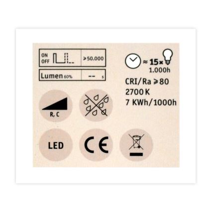 Lampadina LED per riflettore dimmerabile GU5,3/6,5W/12V 2700K - Paulmann 28757