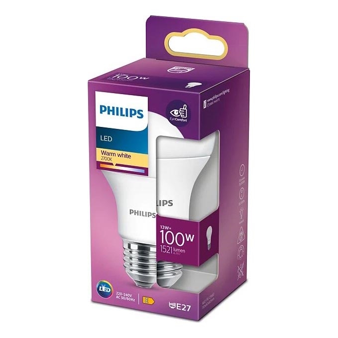 Lampadina LED Philips A60 E27/13W/230V 2700K