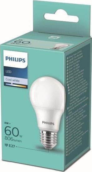 Lampadina LED Philips A60 E27/8W/230V 4000K