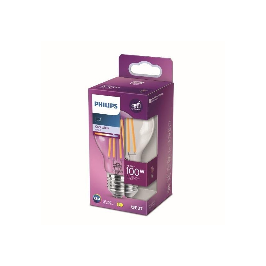 Lampadina LED Philips E27/10,5W/230V 4000K