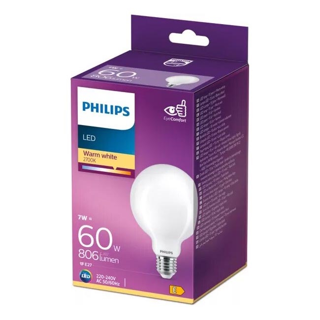 Lampadina LED Philips G93 E27/7W/230V 2700K