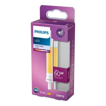 Lampadina LED Philips R7s, 7,2 W, 230 V, 4000 K, 118 mm