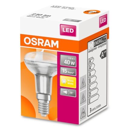 Lampadina LED R50 E14/2,6W/230V 2700K - Osram