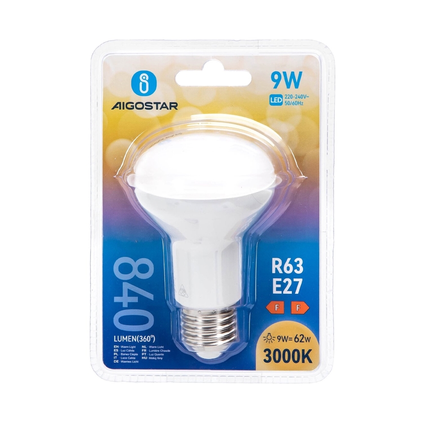 Lampadina LED R63 E27/9W/230V 3000K - Aigostar