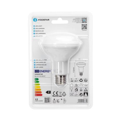Lampadina LED R80 E27/12W/230V 6500K - Aigostar