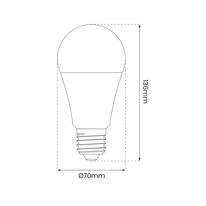 Lampadina LED RGB dimmerabile A70 E27/11W/230V 2700-6500K Wi-Fi Tuya